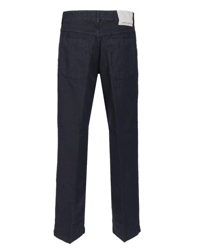 오리지날 빈티지 [해외직구][A94]ORIGINAL VINTAGE PARKER201INDACO 남성 바지 면바지 트라우저팬츠 ORIGINAL VINTAGE ORIGINAL VINTAGE Cotton And Linen Blend Trousers 착용컷