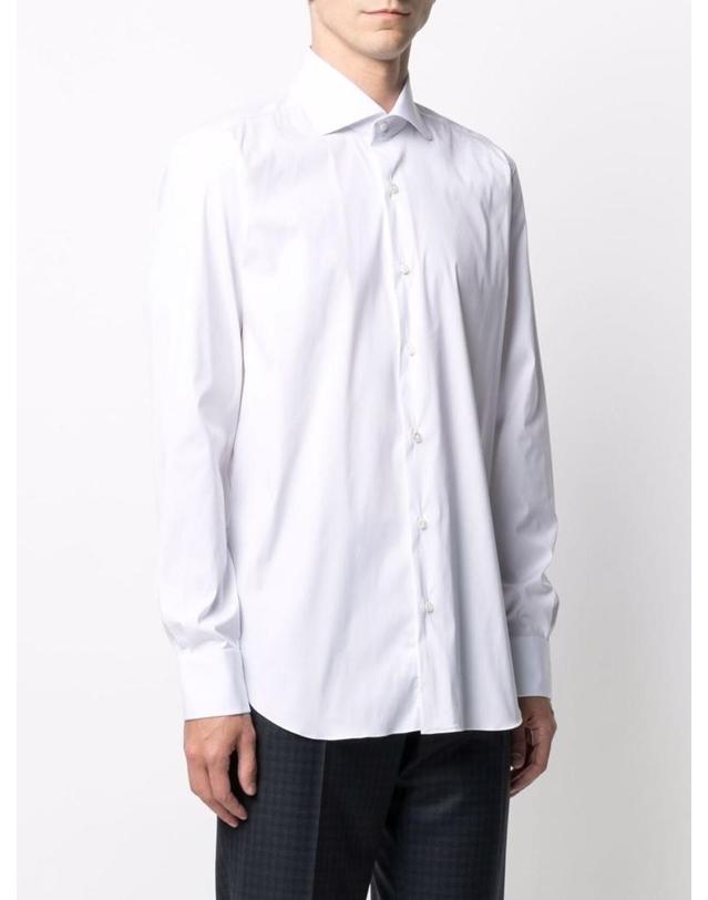 바르바 [해외직구][A94]BARBA I1U13P01PZ2700U0001 남성 셔츠 BARBA BARBA White I Shirt 착용컷