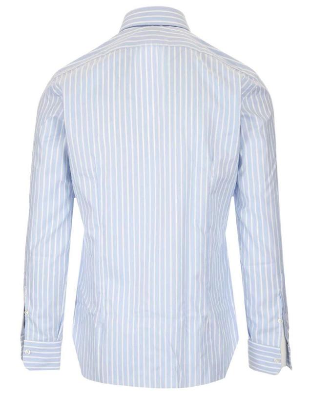 바르바 [해외직구][A94]BARBA U13440640002 남성 셔츠 BARBA BARBA Culto Striped Shirt White And Blue 착용컷