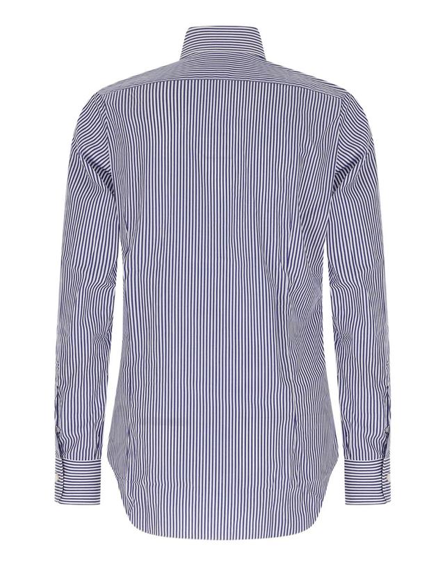 바르바 [해외직구][W63]BARBA 57005I1U13 03 남성 셔츠 남방 Camicia in cotone a righe bianche e blu 착용컷