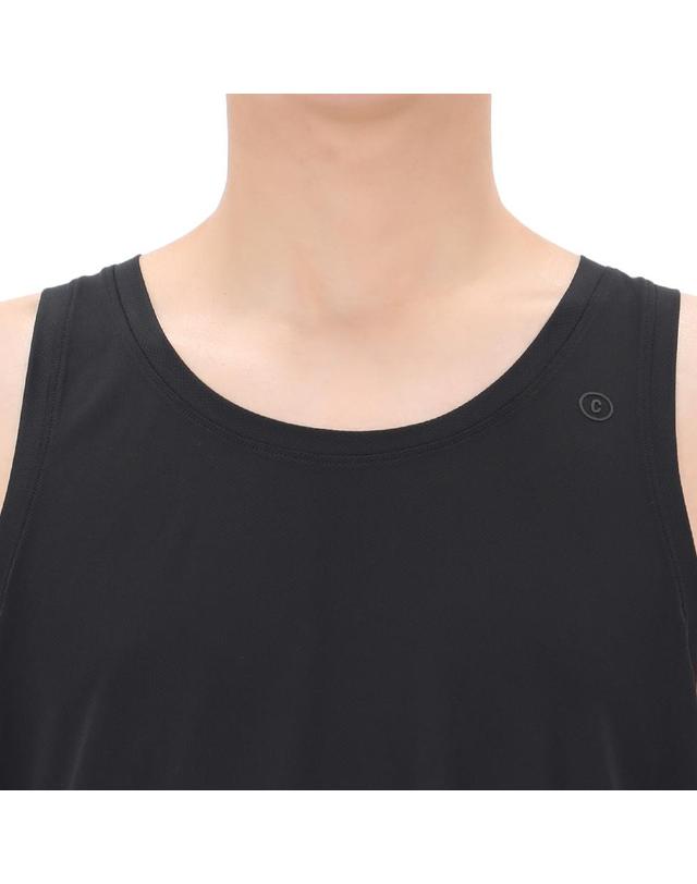 씨엘르 26SS 씨엘르 M-FST싱글렛 2 러닝 슬리브리스 M-1-TT-0257-BK002 착용컷