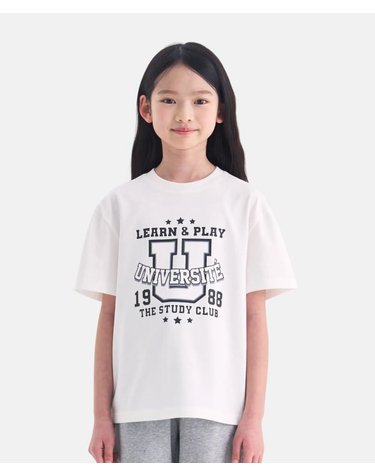 [본사]빅로고 반팔티셔츠(아이보리) UV262ISS05_IVY