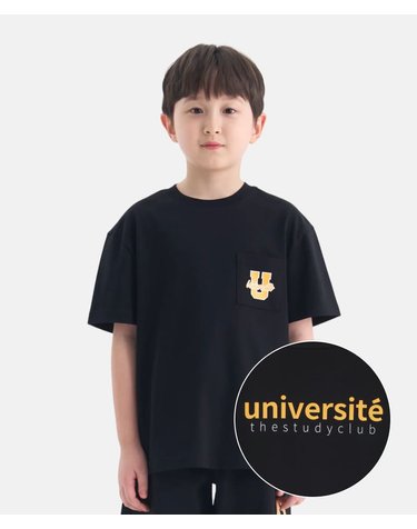 [본사]포켓 백로고 반팔티셔츠(블랙) UV262ISS04_BLK