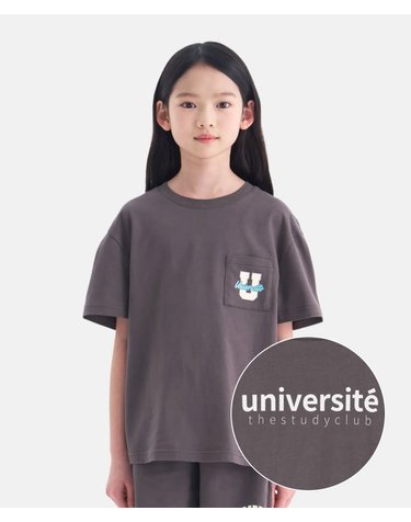 [본사]포켓 백로고 반팔티셔츠(차콜) UV262ISS04_CHC