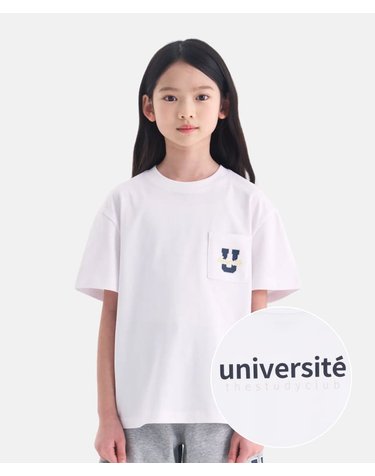[본사]포켓 백로고 반팔티셔츠(오프 화이트) UV262ISS04_OWH