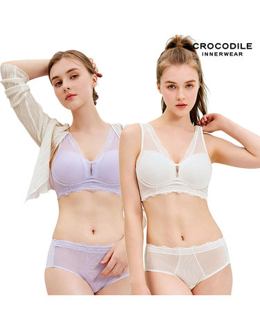 크로커다일 이너웨어 [크로커다일] 360 인견 라이크라 파워넷 4종세트 라벤더 오트밀 CDW4N5253_T