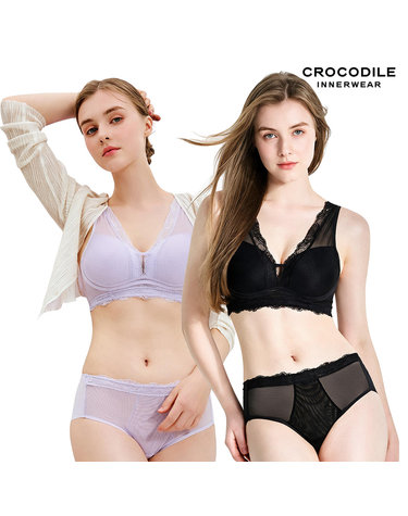 [크로커다일] 360 인견 라이크라 파워넷 4종세트 라벤더 블랙 CDW4N5255_T