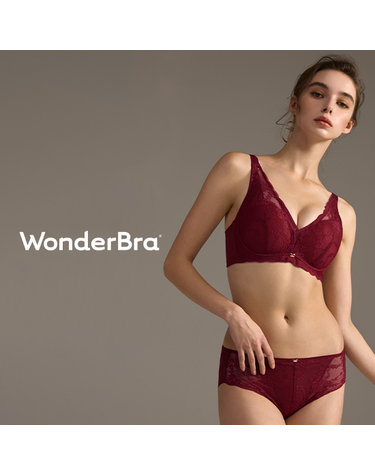 [Wonderbra] 와이어프리 뉴레이스 풀커버리지 브라팬티 2종세트 레드 WBW4P15_T