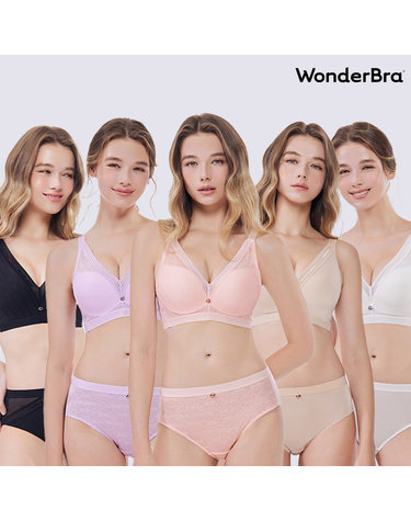 [Wonderbra] [와이어프리] 원더핏 라이트 브라팬티 2종