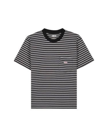 [단톤] SS26 여성 반팔 포켓 티셔츠 DT C0197 TCB CHARCOAL X BLACK MULTI