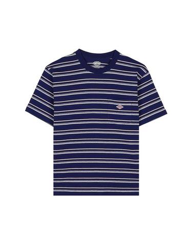 [단톤] SS26 여성 반팔 포켓 티셔츠 DT C0197 TCB NAVY X BEIGE MULTI