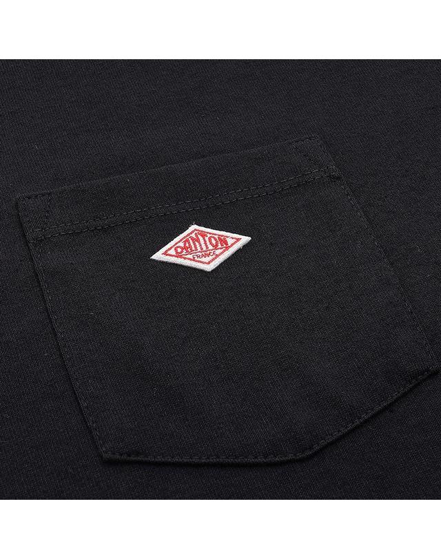 단톤 [단톤] SS26 여성 반팔 포켓 티셔츠 DT C0197 TCB BLACK 착용컷