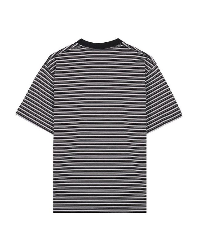 단톤 [단톤] SS26 남성 반팔 포켓 티셔츠 DT C0198 TCB CHARCOAL X BLACK MULTI 착용컷