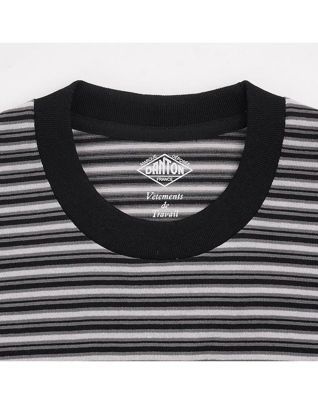 단톤 [단톤] SS26 남성 반팔 포켓 티셔츠 DT C0198 TCB CHARCOAL X BLACK MULTI 착용컷