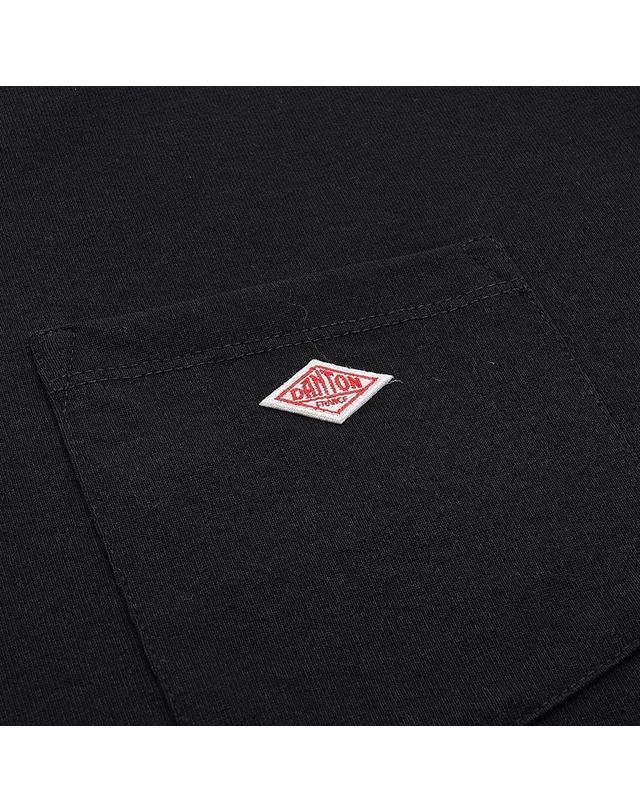 단톤 [단톤] SS26 남성 반팔 포켓 티셔츠 DT C0198 TCB BLACK 착용컷