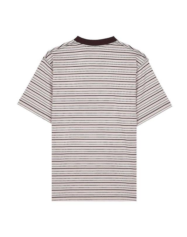 단톤 [단톤] SS26 남성 반팔 포켓 티셔츠 DT C0198 TCB BEIGE X BROWN MULTI 착용컷