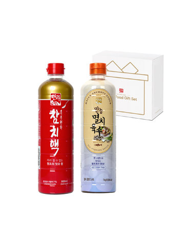 한라 참치액 만능세트 2종 (참치액900ml + 만능멸치육수1kg)