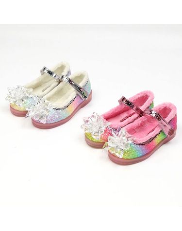 [보리보리] 여아구두 유아 키즈 아동플랫슈즈 rt크리스탈LED 겨울털구두wd 150-200