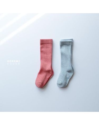 [보리보리] 유아아동양말 p루미망사 코랄 2족세트 여아 남아 니삭스, 반타이즈