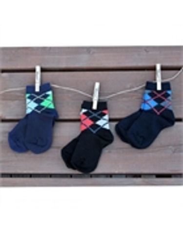 [보리보리] Jefferies Socks아동양말 디지탈 아가일B 삭스 3족세트
