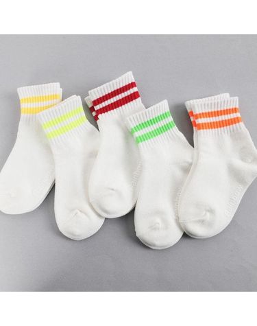 [보리보리] 무배유아아동양말 g형광투링 5족세트 긴목/아기/남아/여아/기본