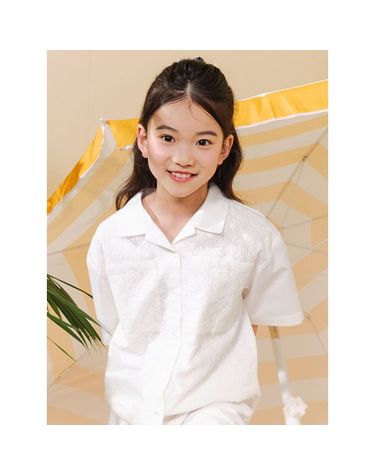 [보리보리] 여아 아일렛 오픈카라 반팔 셔츠_PKF2WC2020