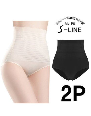 [보리보리] 쿨링 뱃살 힙업 무봉제 복대 보정팬티 2종세트