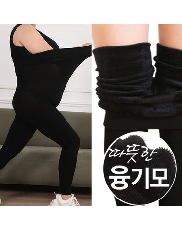 [보리보리] 융털레깅스무발 빅사이즈스타킹 팬티스타킹 검정 스타킹 골프스타킹