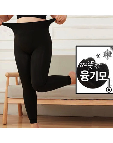 [보리보리] 빅사이즈 팬티 스타킹 융털레깅스 팬티스타킹 검정 여성 기모스타킹
