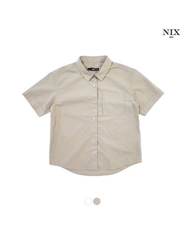 [보리보리] 여아세미오버핏 롤업반팔셔츠FKQMCSH901P