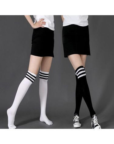 [보리보리] 오버니삭스 3켤레 니삭스 무지 반스타킹 골프 요가 필라테스 반장 양말