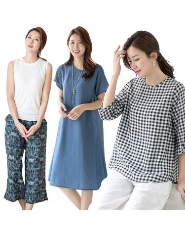 [보리보리] 여성 여름 인견 모음 원피스 블라우스 와이드 팬츠 쿨 냉감 빅사이즈