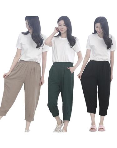 [보리보리] 여성 밑단 핀턱 주름바지 이지웨어 잠옷 파자마 여름 홈웨어