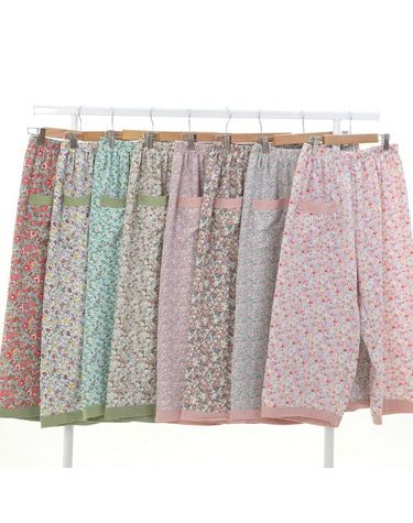 [보리보리] 배색 인조 인견 파자마 주머니 잠옷바지 홈웨어 이지웨어 꽃무늬바지