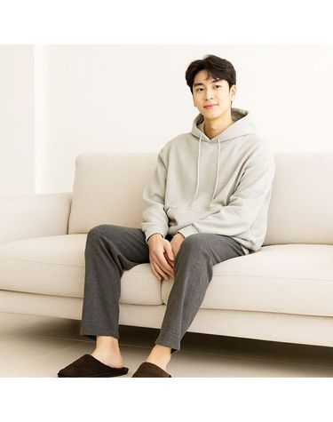 [보리보리] 4009 남성 파자마 면스판 겉기모 파자마바지 하의9부 겨울 홈웨어 국내산