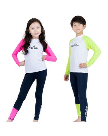 [보리보리]  아동 주니어 남아 여아 수영복 래쉬가드 AQ17-TL03 상하 세트