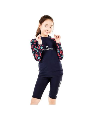 [보리보리]  아동 주니어 남아 여아 수영복 래쉬가드 상하세트 AQP-003