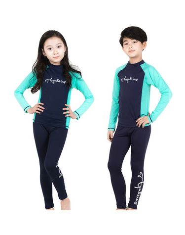 [보리보리]  아동 주니어 남아 여아 수영복 래쉬가드 AQ-STL04 상하 세트