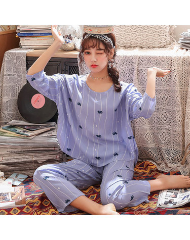 [보리보리] 하트 인견 홈웨어 상하세트