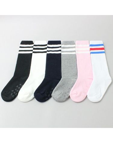 [보리보리] H삼선 반장1켤레 유아 아동 아기 남아 여아 봄 여름 가을 겨울 무지 니삭스 오버니 장목 주니어 키즈 어린이 유치원 선물 양말 세트