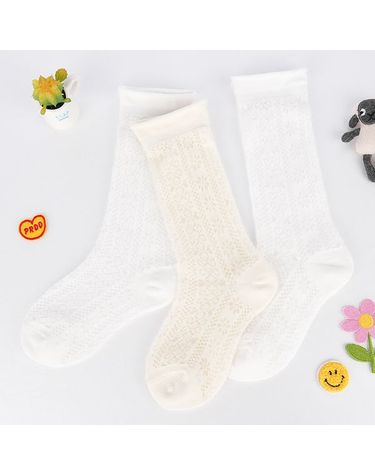 [보리보리] 메쉬 망사 모노 장목 양말 3켤레 세트