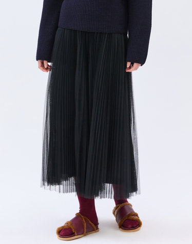 [FORTE FORTE] 블랙 단색 밴딩스커트