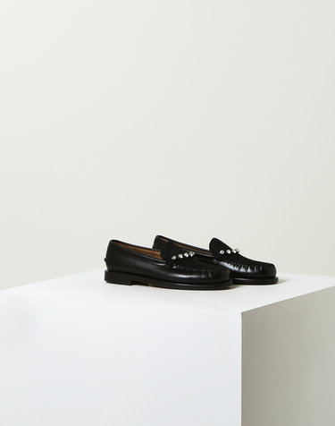 [SEBAGO x FORTE FORTE] 블랙 크리스탈장식 소가죽 로퍼