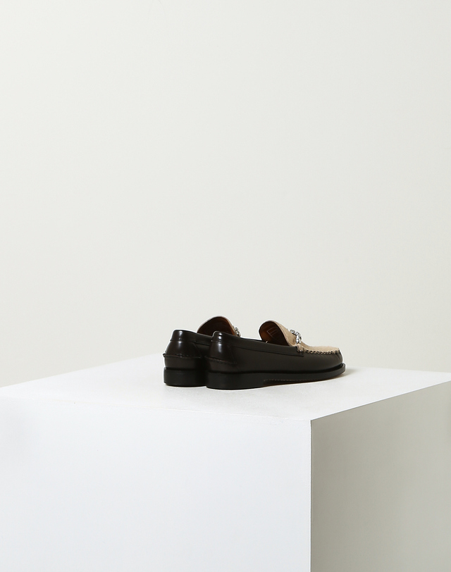 포르테 포르테 포르테포르테 [SEBAGO x FORTE FORTE] 와인 크리스탈장식 소가죽 로퍼 착용컷