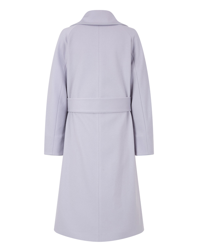 포르테 포르테 포르테포르테 밝은 퍼플 하프 코트 착용컷