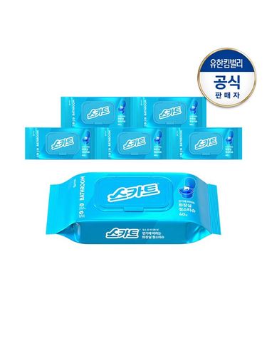 [보리보리]  변기에 버리는 화장실 청소티슈40매x6개