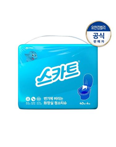 [보리보리]  변기에 버리는 화장실 청소티슈 번들팩40매x4입