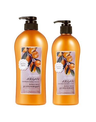 [보리보리] 아르간 골드 바디클렌저 730g 바디로션 500g 택