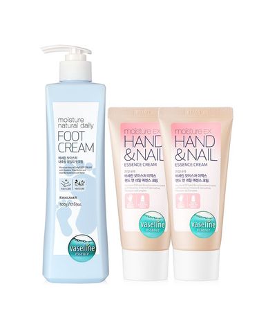 [보리보리] 바세린 모이스처 풋크림 500ml + 핸드크림 60ml 2개