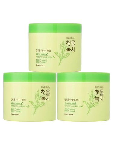 [보리보리]  첫물녹차 컨트롤 마사지 크림 300ml 3개